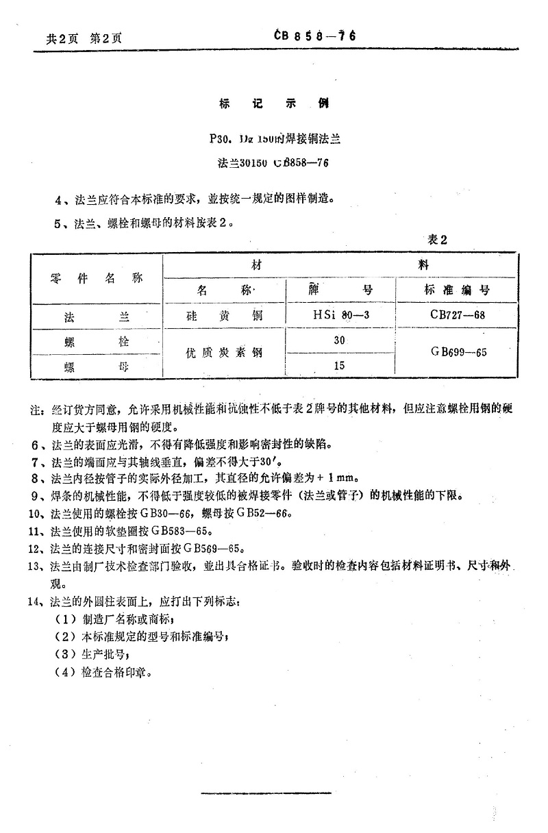 (橡膠軟接頭)CB858-1976P30焊接銅法蘭