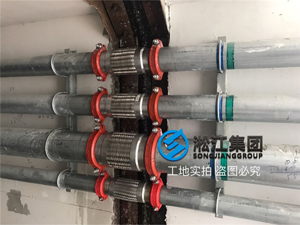 上海銀商科技園卡箍式金屬軟管使用現場