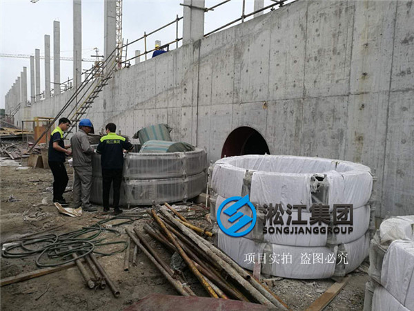 上海市污水處理廠橡膠軟接頭安裝現(xiàn)場