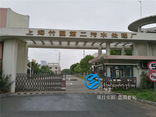 上海市污水處理廠橡膠軟接頭安裝現(xiàn)場